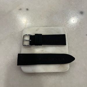 Shinola 24mm black tin cloth strap